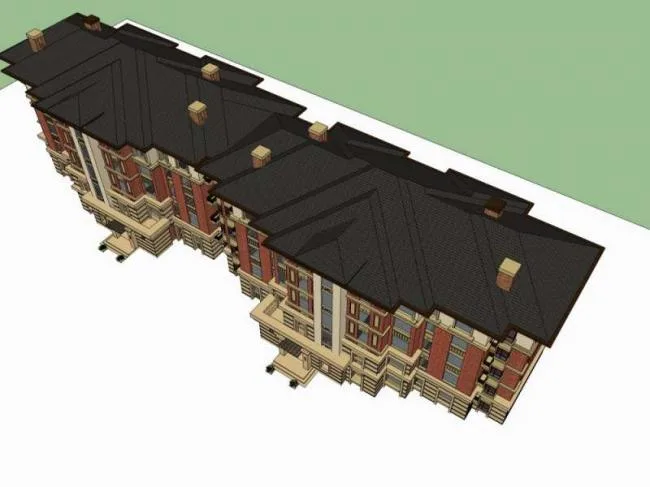 Sketchup Residential Model | Multi story Residence, Classical Style