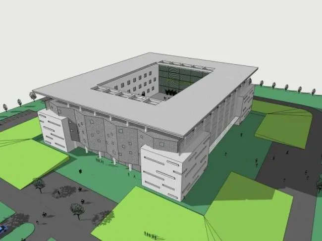 Sketchup School Model | Multi story School Teaching Building, Campus Educational Architecture, Modern Style