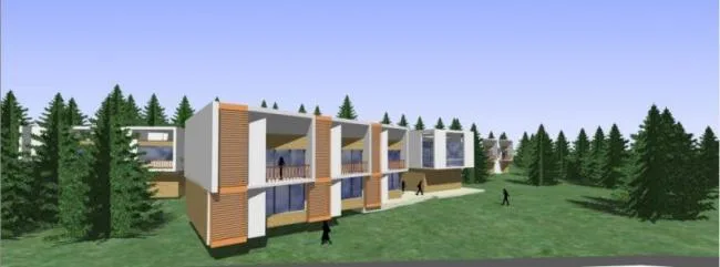 Sketchup Business Model | Low Level Clubhouse, Modern Style