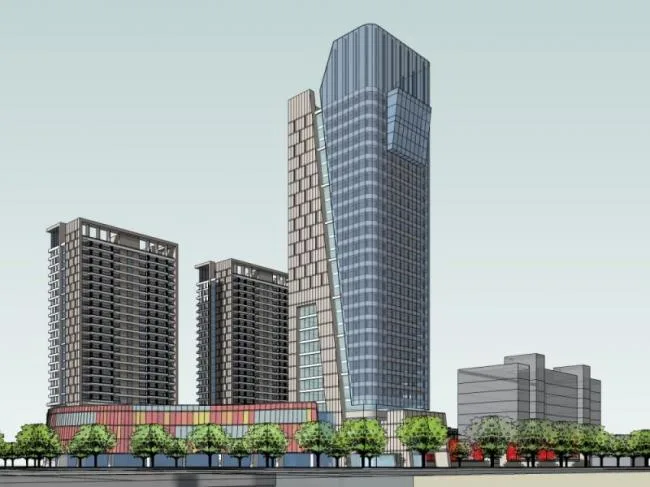 Sketchup Complex Model | High rise Commercial Complex, Modern Style