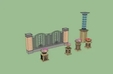SketchUp Material Models | European Classic Style Components-BIM WORLD