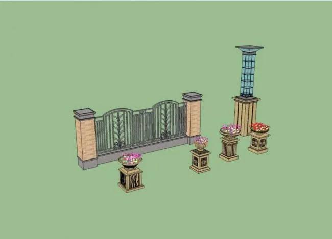 Sketchup Material Model | European Component Materials, Classical Style