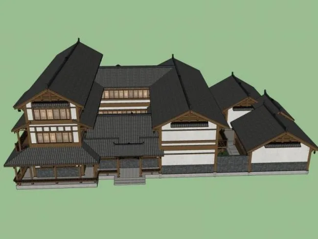 Sketchup Ancient Architecture Model | Southern Ancient Architecture, Multi story, Chinese Style