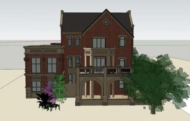 Sketchup Villa Model | Solo Villa, Classical Style, English Style