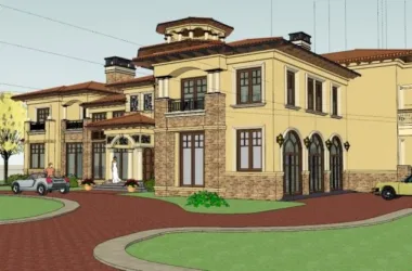 Classical Stacked Villa Model in SketchUp-BIM WORLD