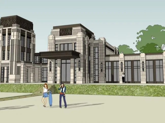 Sketchup Hotel Model | Multi-story Hotel, Western Classical Style