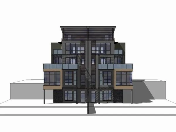 Modern Twin Villa Design in SketchUp