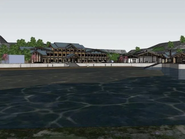 Sketchup Business Model | Restaurant, Modern Chinese Style