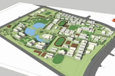 Sketchup Planning Model | Multi story School Campus Planning, Modern Style-BIM WORLD
