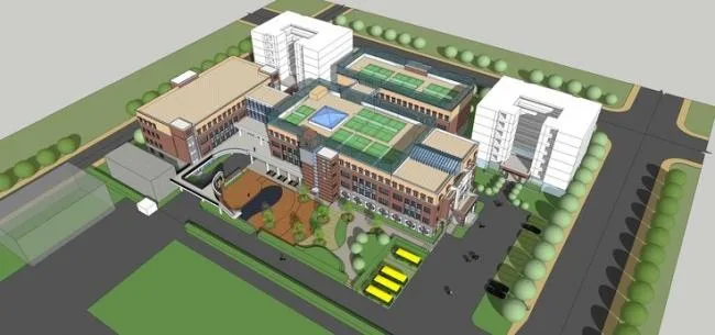 Sketchup School Model | Multi story School, Teaching Building, Campus, Educational Building, Modern Style
