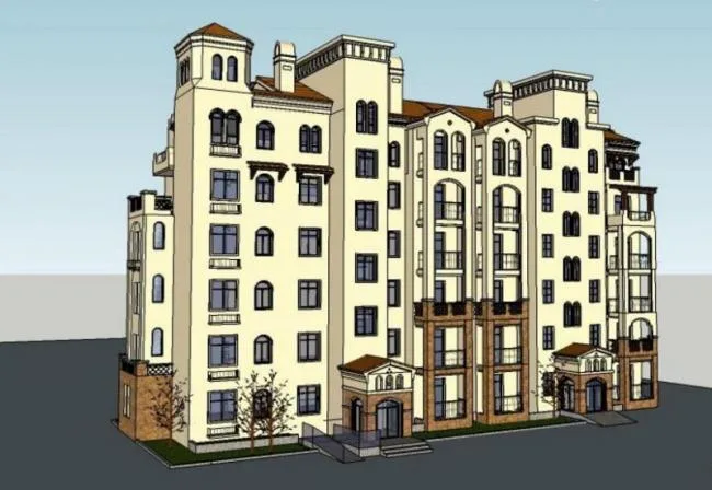 Sketchup Residential Model | Multi story Residence, Classical Style