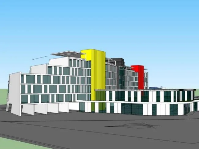 Sketchup Hotel Model | Multi story Hotel, Modern Style