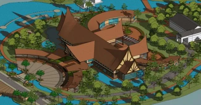 Sketchup Hotel Model | Southern Resort Hotel, Multi story Hotel, Southeast Asian Style