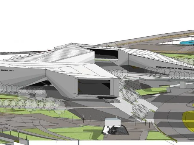 Sketchup Business Model | Multi story commercial building, modern style