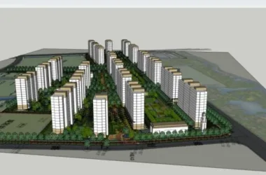Modern Multi-Story Residential Building Model in SketchUp-BIM WORLD