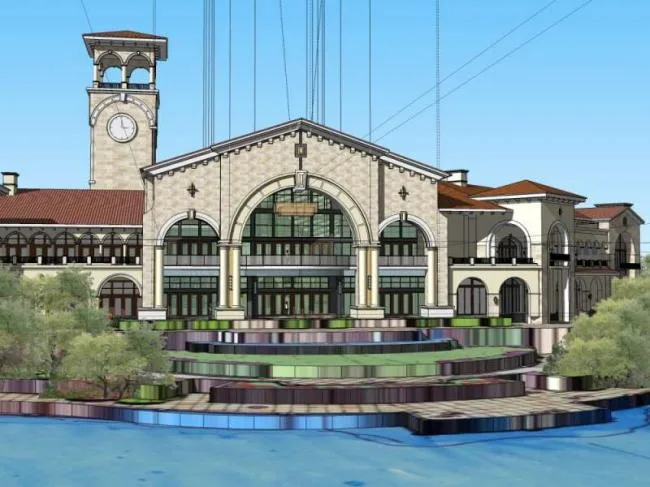 Sketchup Business Model | Multi story Commercial Club, Classical Style