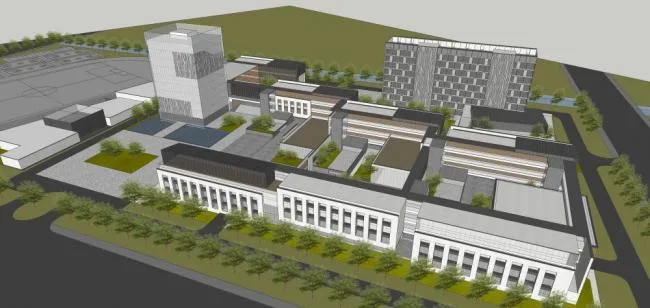Sketchup School Model | Multi story School, Teaching Building, Campus, Modern Style, Educational Architecture