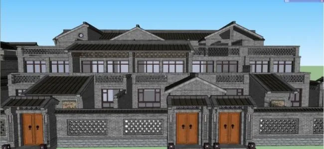 Sketchup Villa Model | Villa Cluster, Chinese Style