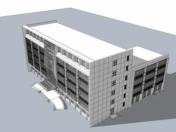 Sketchup Hospital Model | Multi story Hospital, Medical, Public Building, Modern Style
