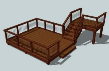 SketchUp Material Model: Landscape Components for Bridge-Connected Outdoor Viewing Platforms-BIM WORLD