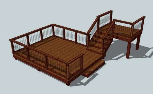 SketchUp Material Model: Landscape Components for Bridge-Connected Outdoor Viewing Platforms
