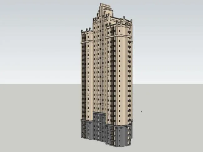 Sketchup Residential Model | Super High Rise Residential Buildings, Residential Buildings, Classical Style