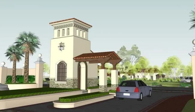 Sketchup Villa Model | Spanish style, classical style, multi story residential, stacked villa, entrance design