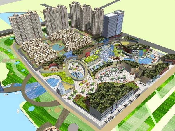 Sketchup Complex Model | Multi story High rise Complex, Office Building, Residential, Commercial, Modern Style