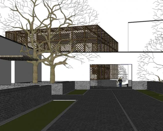 Sketchup Business Model | Shenzhen Vanke Fifth Park, Huizhou style, Chinese style, residential facilities, community commerce, commercial street