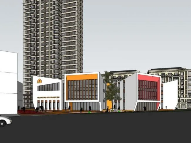 Sketchup School Model | Multi story Kindergarten School, Campus Educational Architecture, Modern Style