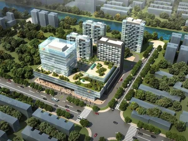 SketchUp Model of Hangzhou Hai Creative Park High-Rise Office Building in Modern Style