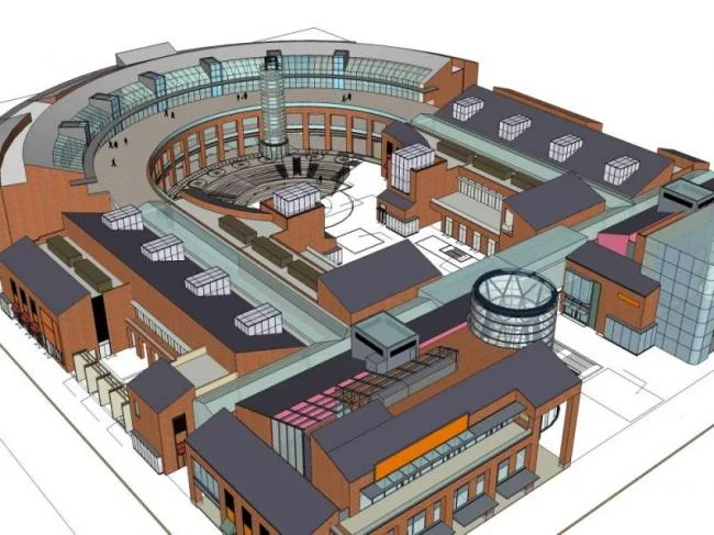Sketchup Business Model | Multi story Business Center, Modern Style