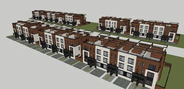 Sketchup Villa Model | Multi row Villa, Modern Style