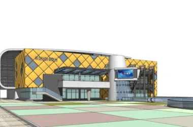 SketchUp Cultural Model: Modern Multi-Story Theater Architecture-BIM WORLD