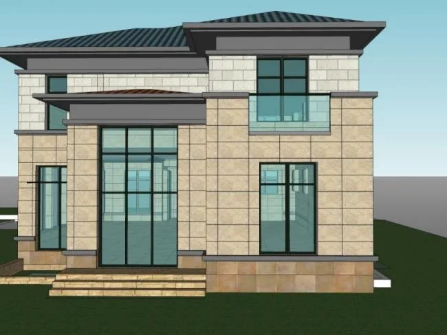 Sketchup Villa Model | Solo Villa, European Style