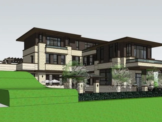 Sketchup Villa Model | Stacked Villa, Modern Style