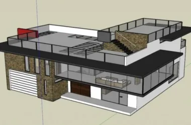 Modern Solo Villa Design | SketchUp 3D Model-BIM WORLD