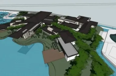 SketchUp Multi-Story Chinese-Style Hotel Model: Xibaipo Hotel-BIM WORLD