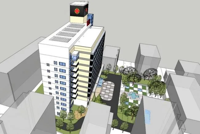 Sketchup Landscape Model | Hospital Landscape, Medical Landscape, Modern Style