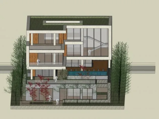 Sketchup Villa Model | Solo Villa, Modern Style