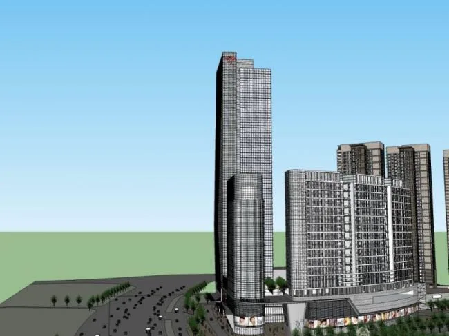 Sketchup Complex Model | Super high-rise complex, commercial, hotel, office, residential, modern style