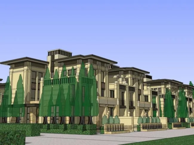 Sketchup Villa Model | Multi row Villa, Modern Style