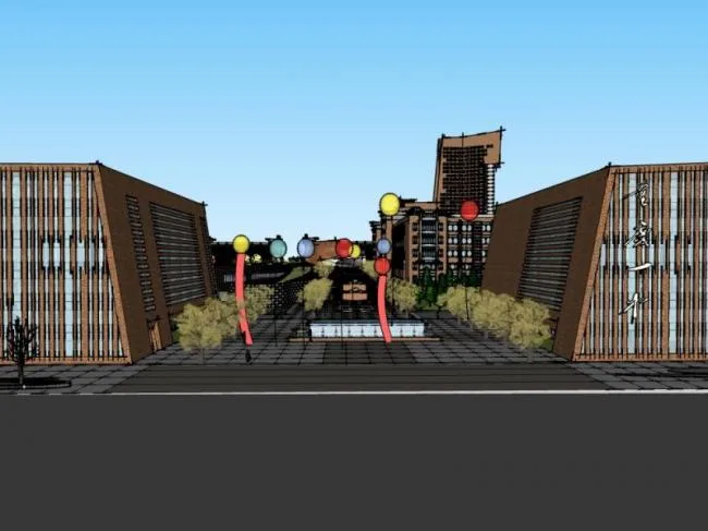 Sketchup School Model | Multi story High School, Campus Educational Architecture, Modern Style