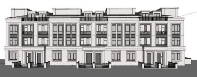 Sketchup Villa Model | Multi row Villa, Slope Top, Modern Style