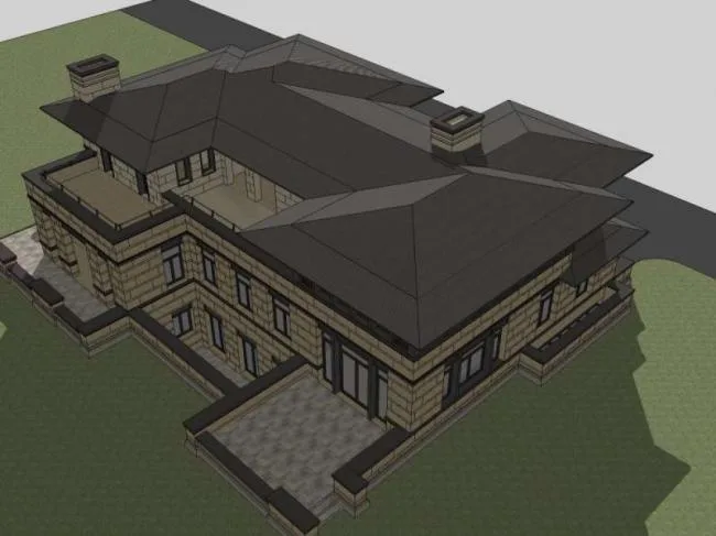 Classical Single-Family Villa Model in SketchUp