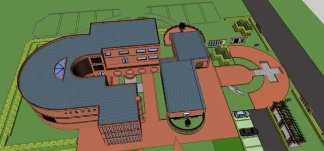 SketchUp Cultural Model: Multi-Story Memorial Hall with Modern Architectural Design-BIM WORLD