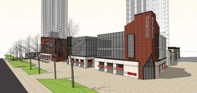Sketchup Business Model | Multi story Commercial Street, Modern Style