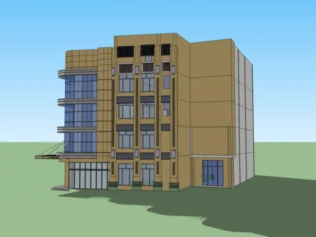Sketchup Office Model | Multi story Office Building, Modern Style