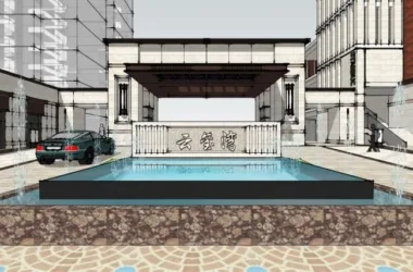 Modern Multi-Story Commercial Street Design Using SketchUp-BIM WORLD