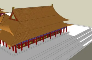 SketchUp Model of a Multi-Story Chinese Palace | Ancient Architectural Design-BIM WORLD
